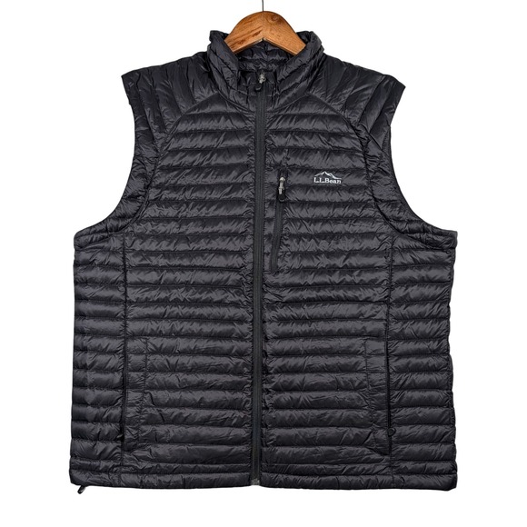 L.L. Bean Other - L.L. Bean Puffer Vest Mens XL Black Goose DownTek 850 Ultralight Pertex Quantum